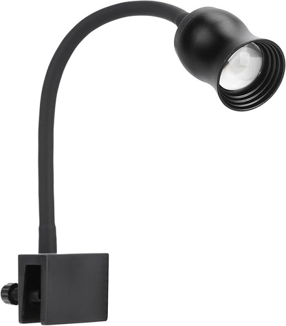 Aquarium Light Focus Light for Open Fish Tank Indoor LED Light Big Clip Lamp Adjustable Focus (White-Blue)