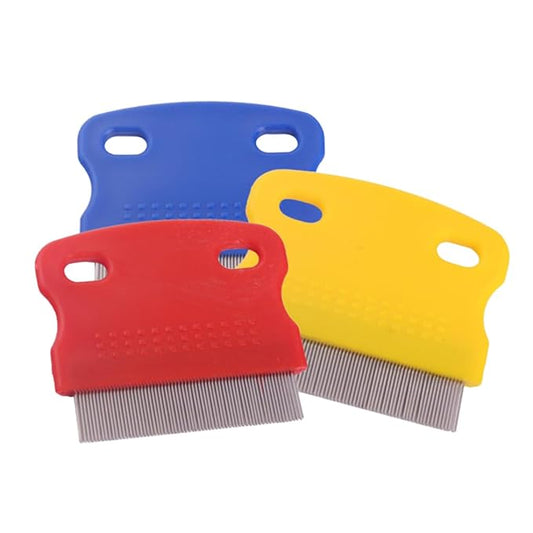 2Pcs Stainless Steel Pet Comb for Grooming and Cleaning and for Cats and Dogs Random Colors for Removing Mats and Tangles