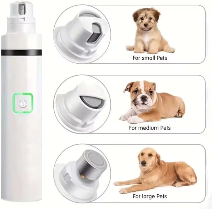 Dogs Hair Clippers Grooming Kit with Nail Grinder,3-in-1 Electric Rechargeable Pet Claw Care Trimmer, Dog Grooming Clippers,Nail Shaver & Grinder,Grooming kit for Poodles,puppy grooming kit, (White)