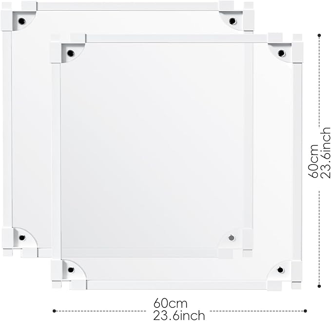 Dog Playpen - Extension Kit, 2 Panels 23.6" H, 4 I-Shape Connectors (23.6" H, 2PCS)