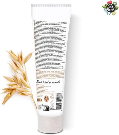 Pet Head Health Oatmeal Soothing Cream for Dogs | Fragrance Free | Nourishes and Hydrates | Suitable for use on Sensitive Skin, Noses, Paws, Wrinkles, Folds and Tail Pockets | 3 fl. oz.