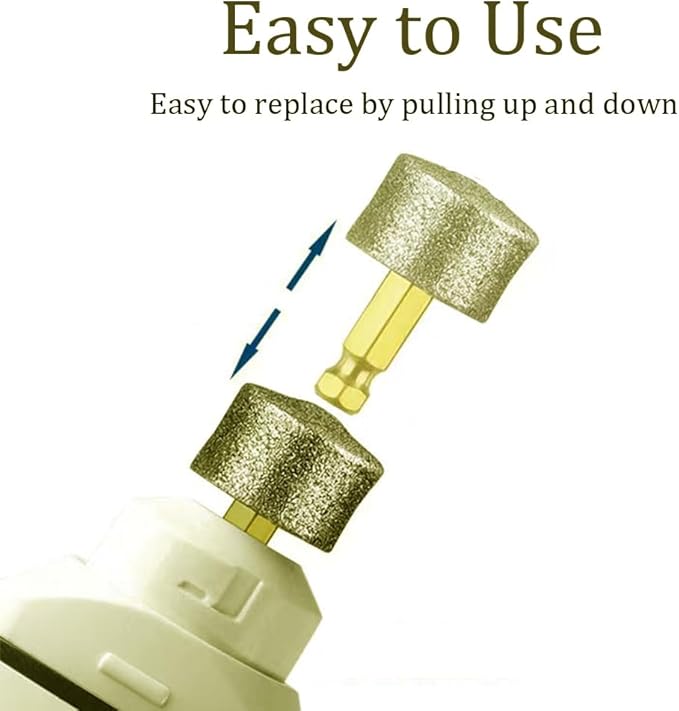 3 Pack Dog Nail Grinder Replacement Head, Pet Nail Grinder Diamond Tip Replacement, Professional Spare Grinding Head for Electric Pet Paw Trimmer Nail Grinder, Dog Claw Smoothing Grinder Bits