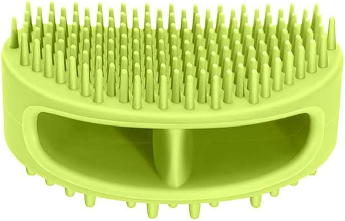 Dog Brush & Cat Brush, Soft Silicone Dog & Cat Grooming Brush, Pet Bath & Massage Brush for Cats and Dogs with Short or Long Hair, Cat Slicker Shedding Hair Brush Limegreen
