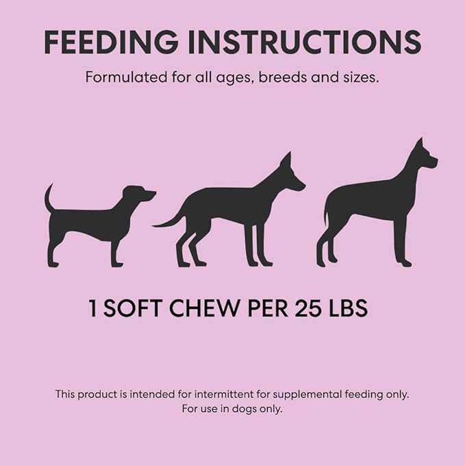 The Pets Table Probiotic Soft Chews Duck Flavored Gut Health Supplement for Dogs - Dog Digestive Support, 60 Chews