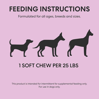 The Pets Table Probiotic Soft Chews Duck Flavored Gut Health Supplement for Dogs - Dog Digestive Support, 60 Chews