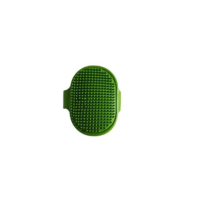 2Pcs Pet Brushes Dog Bath Brushes Cat Massage Bath Pet Cleaning Gloves with Adjustable Ring Handle,Green