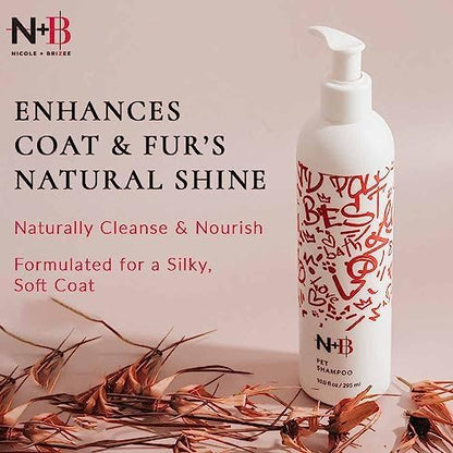 N+B Dog Shampoo | Shampoo for Dogs w/Coconut Oil, Organic Aloe Vera & Argan Oil | Grooms & Enhances Coat & Fur_ Natural Shine | Anti-Itch, Hypoallergenic, Eliminates Odor | 10oz