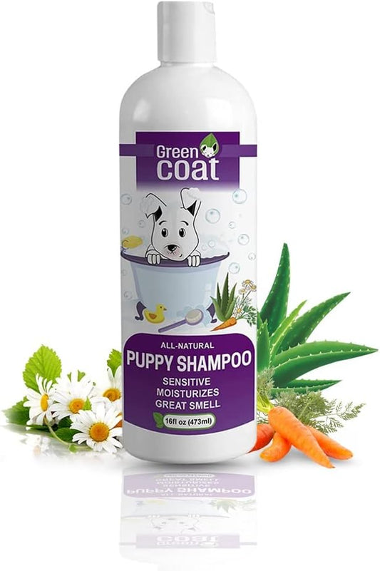 Natural Shampoo for Puppy |Formulated for The Most Sensitive Skin | 100% Natural Ingredients | Protects Your Puppy's Skin | Made in The USA | 16fl oz 473 ml.