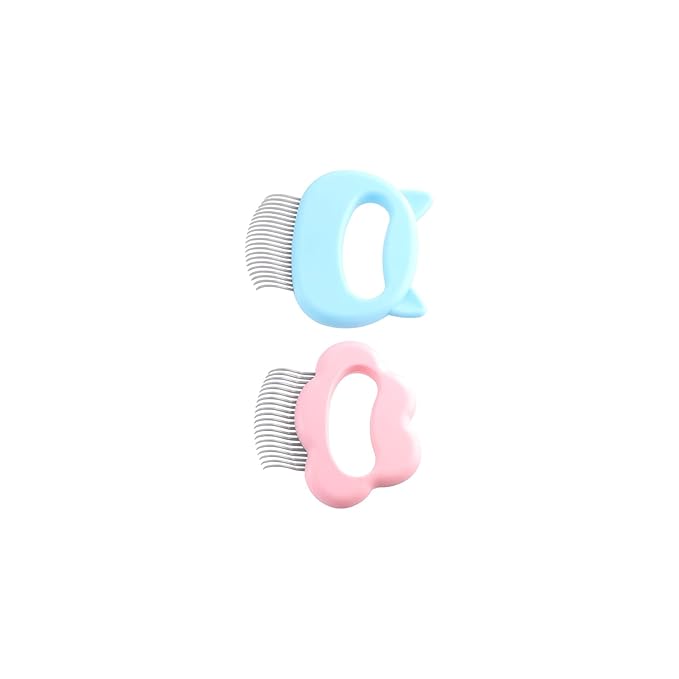 Leadigol Pet Combs, Cute Dog Cat Combs Hair Remover Brush Pet Grooming Tools Dog Massage Comb Brush Soft Deshedding Brush for Long and Short Hair Cat Dog Puppy Bunny