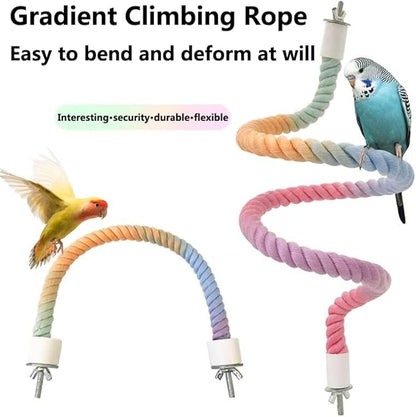 3Pcs Rope Perches for Bird Cages, Rope Perch for Parrots, Cockatiels & Parakeets, Bird Cage Accessories