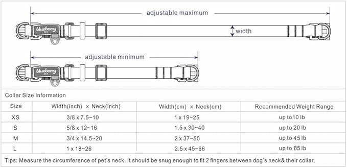 Blueberry Pet 3M Reflective Dog Collar - Adjustable Safety Dog Collars for Small Dogs, Multi-Colored Stripes in Olive & Blue-Gray, Durable Nylon Small Dog Collar with Pet Safety Features