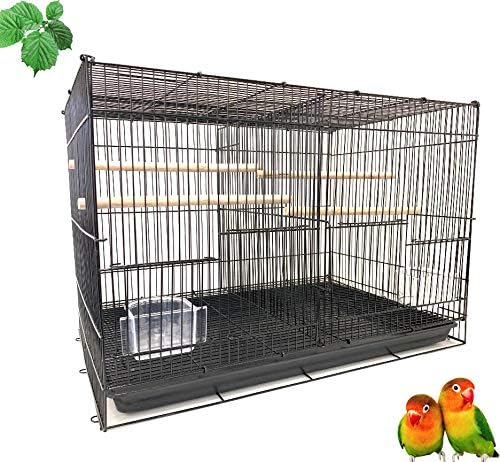 Lot of Breeding Bird Flight Cages for Canary Parakeet Aviaries Budgies Lovebird Finch (24" Black Divider)
