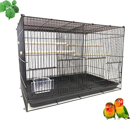 Lot of Breeding Bird Flight Cages for Canary Parakeet Aviaries Budgies Lovebird Finch (24" Black Divider)