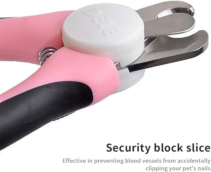 SITENG Dog Nail Clippers - Professional Pet Nail Trimmer with Safety Guard to Avoid Over Cutting - Free Nail File, Sharp Blades & Non Slip Handles - Perfect Grooming Tools for Cats and Medium Dogs