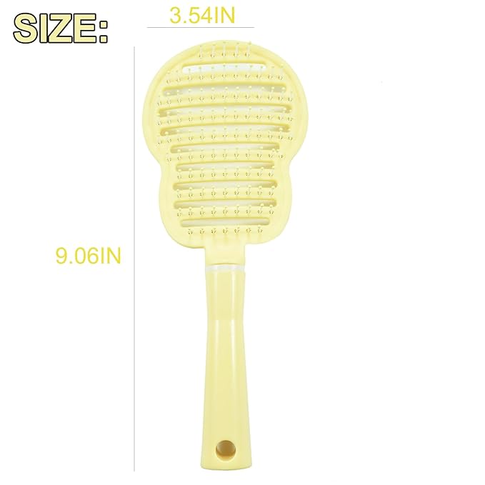 Dog Brush, Easy to Hold Ergonomic Handle Dog Brush Comb Instant Detangler Pin Brush,Wet or Dry Dog Hair,for Dogs and Cats Grooming Tool, Yellow