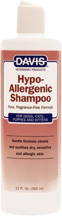 Davis Hypoallergenic Pet Shampoo, 12 oz (HS12)