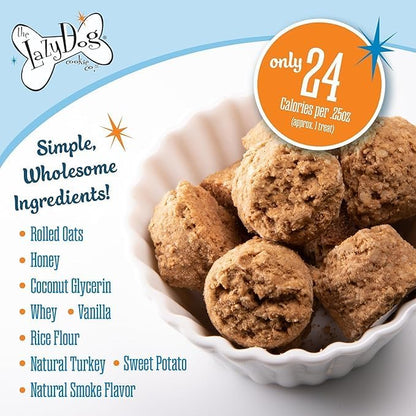 The Lazy Dog Cookie Co. Leftover Turkey Sandwich, Turkey & Sweet Potato Soft-Baked Natural Dog Treats - Wheat-Free & Soy Free - Limited Edition - Made in The USA - 5 oz