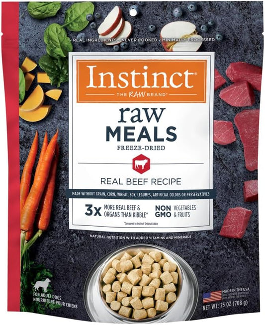 Instinct Freeze Dried Raw Meals Grain Free Dog Food, Dog Food Dry, Freeze Dried Dog Food, Raw Dog Food, Beef Recipe, 25 oz