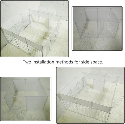 Dog Playpen Indoor with Door, 18 Panel DIY Puppy Play Pen Portable Metal Wire Yard Fence Small Animal Exercise Cage for Small-Sized Dog,Puppy, Rabbit, Guinea Pigs, Turtle,Ferret.