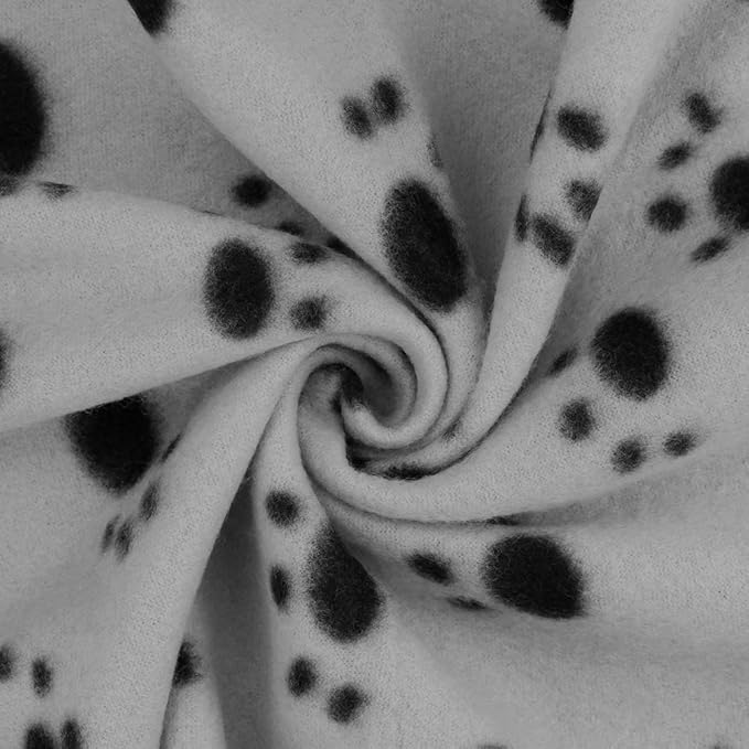 Comsmart Dog Blankets for Small Dogs, 6 Pack Puppy Blanket Cute Paw Print Pet Blanket for Dog, Puppy, Cat, Kitten, 39x35 inches, Grey