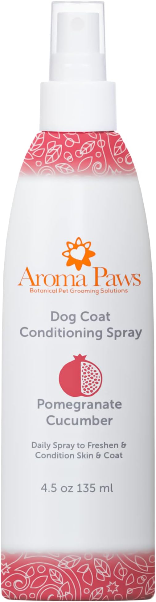 Scented Dog Coat Spray  Cleansing, Conditioning, Moisturizing  Toxin Free, Healthy Ingredients  Aromatic Grooming Puppy Spray  Loosens Knots, Tangles  4.5 Oz., Pomegranate Cucumber