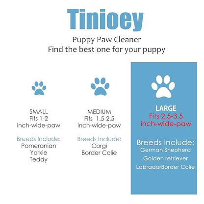 Dog Paw Cleaner for Large Dogs (with 3 Towels & Dog Bath Brush), Dog Paw Washer, Muddy Paw Cleaner, Pet Foot Cleaner