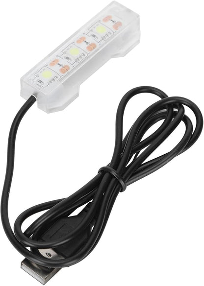 Soft LED Aquarium Plant Light, 5V 0.6W USB 2.0 Mini Aquarium Lamp, LED Desktop Fish Tank Light with 3.28ft Cable, White Lighting Small Water Plant Light for Plant Grow