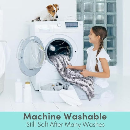 Stuffed Premium Soft Dog Blankets for Large Dogs, Large Cat Blanket Calming Washable for Bed Couch Protection Cover, Dog Essentials for Large Dog, 66 * 82 inches, Grey