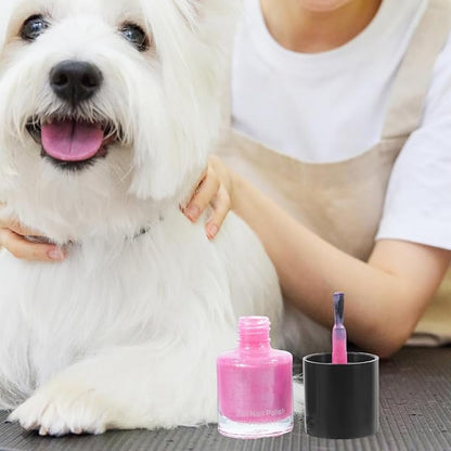 Dog Nail Polish Quick Dry Pet Nails Polish Set 6 Pcs Water-Based Healthy Paw Grooming Pet Dye Kit for All Pets