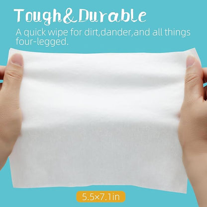 Pet Hypoallergenic Wipes, Extra Thick Cat Wipes for Cleaning Small Animal's Paws,Ears,Butt,Face and Eyes,Portable Organic Paw Wipes for Cats,Ideal for Home or Travel (320 Count (Pack of 4))