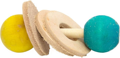 Volkman Avian Science Super African Gray Parrot Food with Foot Toys for Large Birds, Bird Food African Grey Parrot Treats with Foot Roller - 4 Lbs. (1Toy, Toys May Vary)