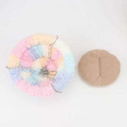 Wontee Bird Nest Bed Parrot Hanging Swing Hammock Bird Cage House for Budgies Parakeets Cockatiels Lovebirds Conures (Multi-Colored)