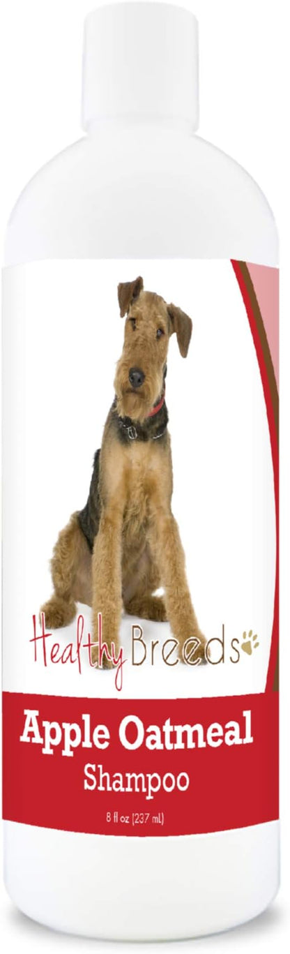 Healthy Breeds Airedale Terrier Apple Oatmeal Dog Shampoo - All Natural, Tearless & Hypoallergenic Cleanser & Conditioner - Best for Dry, Itchy or Irritated Skin - 8 oz
