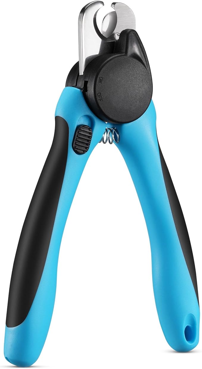 Dog Nail Clipper with Light, Illuminates Nail Clipper Kit or Bloodline for Safe, Easy Trimmers, Extra Sharp for Thick Nails, Quick Sensor, Avoid Over Cutting Toenail, for Cats & Dogs