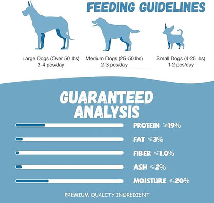 Chicken Wrapped Cod Sticks Dog Treats, Rawhide Free Dog Chewy Natural Training Rewards Snacks Dog Treats for Small Medium Large Dogs 15-17 Counts