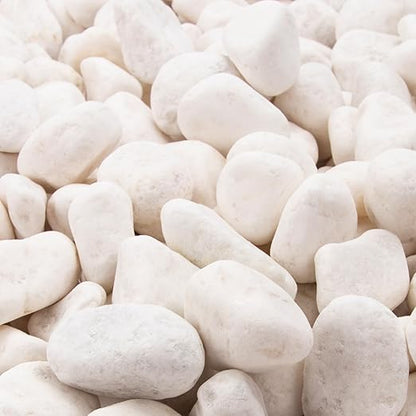 18 Pounds Decorative Pebbles, White Stones, White River Rock, Natural Aquarium Gravel, Garden Decor Rocks