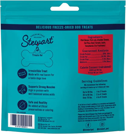Stewart Freeze Dried Dog Treats, PuffPops, Bacon Lover’s Variety Pack (Bacon Cheeseburger, 2.8 oz. + Bacon & Cheese, 2.8 oz. + Bacon, Egg & Cheese, 2.8 oz.) Limited Ingredient Bacon Dog Treats
