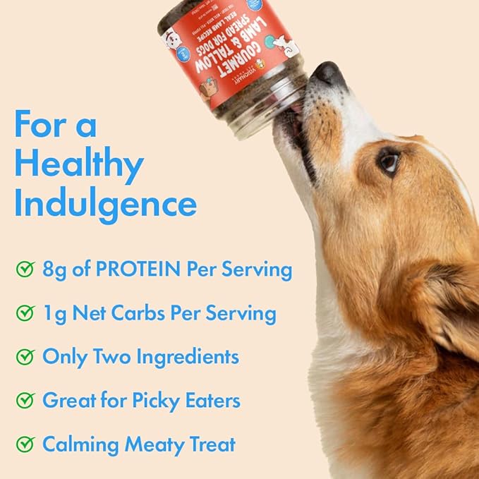 Visionary Pet Foods Lamb Meat Spread - Healthy Dog Treat - Alternative to Dog Peanut Butter, Xylitol Free, No Sugar and Filler Free - Use on Dog Lick Mat, Food Mixer, Pill Pockets - 10oz