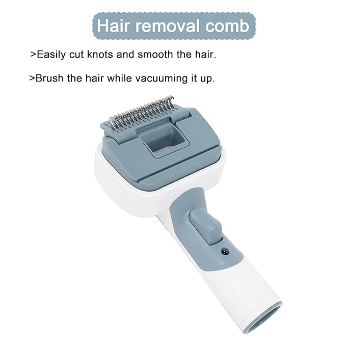 Dog Cat Brush for Shedding and Grooming,Two Replacement Heads,Massage the skin,Easy to Clean Comb for Long Short Haired Pets,use with Vacuum,Compatible with 32mm&35mm Universal Vacuum
