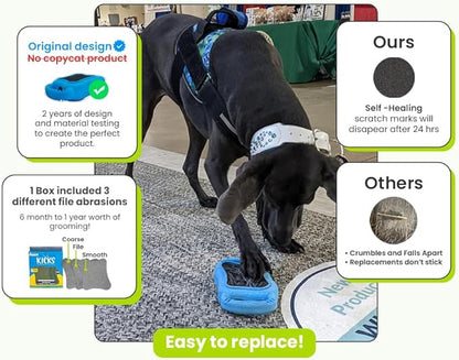 De' Vora Scratch Square - Dog Nail Scratch Board Treat Box | 5 in 1 Dog Scratch Pad for Nails | Dog Nail Scratch Board with Treat Box | Scratch Pad for Dogs Nail File | Dog Scratch Board for Nails M/L