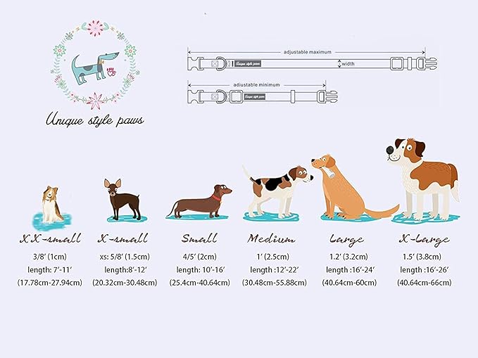 Unique Style Paws Valentine's Day Dog Collar with Bow Colorful Heart Love Dog Collars for Small Medium Large Dog New (S, Black Bow)