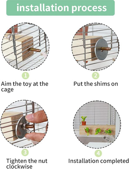 Bird Toys, Bird Chew Toy Cork Wooden Block Parrot Foraging Toys Birdcage Accessories for Conures Parakeets Cockatiels Lovebirds African Grey Macaws (Carrot Cork)