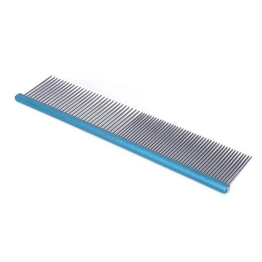 Greyhound Comb For Dogs, Metal Comb For Dogs Metal Dog Comb Cat Comb For Removing and Knots Dog Combs with Rounded Ends Grooming Tool For Long Short Haired Dog (Blue