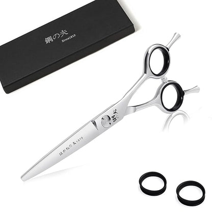 6 Inch Hair Cutting Scissors Straight Grooming Scissors for Small Dogs Cat & Hairstyle Sharp Haircut Scissors for Women Men Japanese Stainless Steel with Fine Adjustment Tension Screw