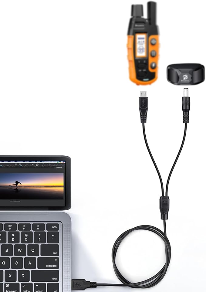 2-Pack Charger Cord for Bousnic Dog Shock Collar RS2A and RS2B, 2-in-1 Training Collar USB Charging Cable