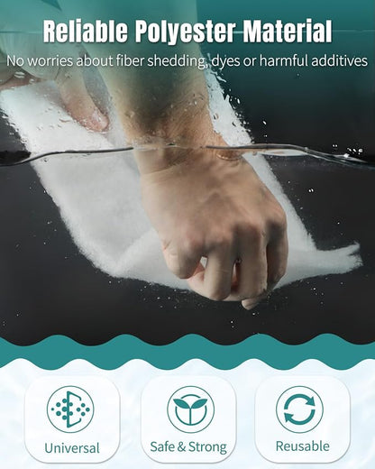 Pawfly Aquarium Filter Floss Roll for Fish Tank Filters 71 x 12 Inch White Cuttable Aquarium Filter Pad 1 Inch Thick High Density Filter Media Roll for Freshwater Saltwater Fish Tanks & Small Ponds