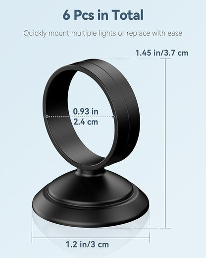 Pawfly 6 Pcs Fish Tank Tube Light Suction Cups Aquarium Suction Cups for 1" to 1.5" Wide Aquarium Tube Light Holders Suckers with 1 Inch Elastic Rubber Ring (Not for Airline Tubing)