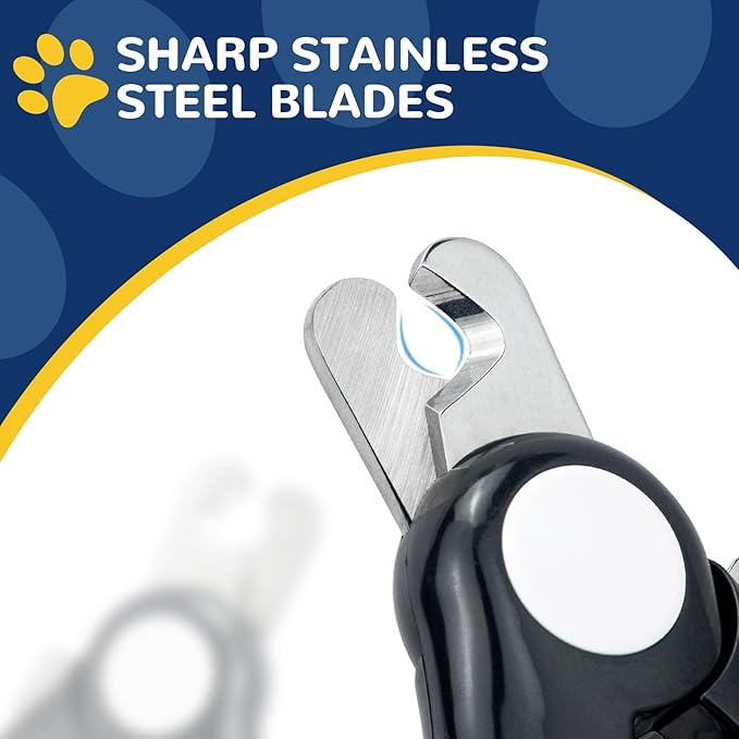 PUP&PALS Large/Medium Dog Nail Clipper with Sharp Stainless Steel Blade, Anti-Slip Grip and Heavy Duty Design Dog Nail Trimmersï¼_asy Cutting for Thick Claws and Toenails