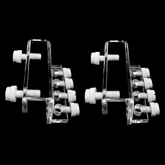 Aquarium dosing pump tubing holder Fixture,Dosing tubing holder for aquarium air pump accesories，Acrylic dosing container tube fixture holder for dosing pump（1 or 2 Pieces Pack） (2 Pieces Pack)