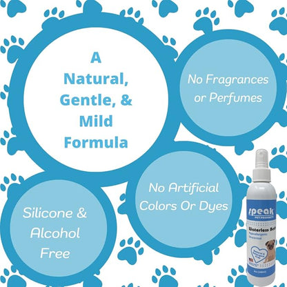Natural Waterless Bath Spray, for Dogs, Hypoallergenic Unscented, 8oz